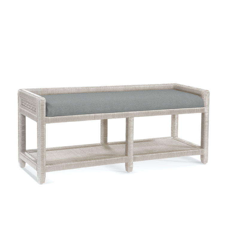 Banc de rangement en osier Glinda