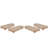 Outdoor Acacia Wood Patio Adjustable Lounge Chair - Uncushioned For Backyard Pool Garden - Beige Rope & Natural Iron-1450263330