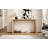 TREXM 60" Modern Farmhouse Console Table With 2 Concealed Drawers, Waterfall Design Entryway Table With Thickened Legs & Rustic Wood Grain For Living Room, Entryway & Hallway-2100742642