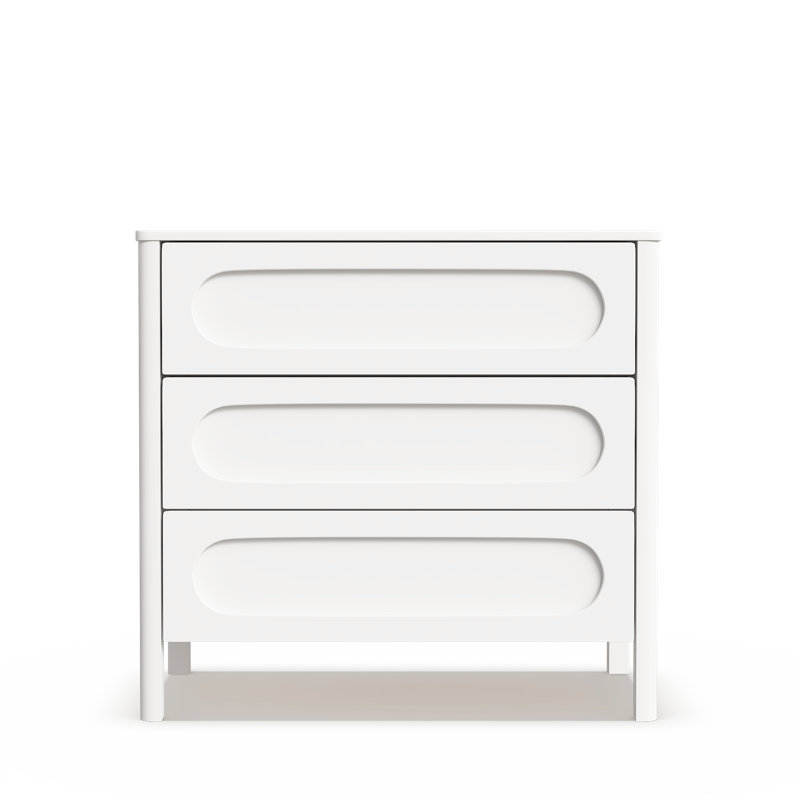 Lulla & Lulli Solid Wood Changing Table Dresser with Drawers, White