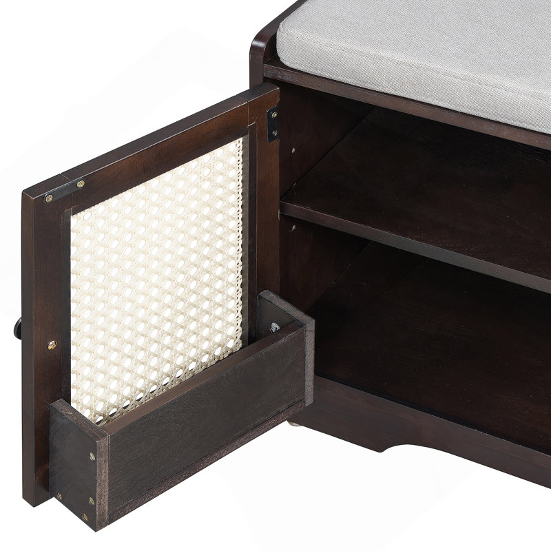 Banc de rangement Rustic, Espresso