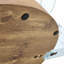 Table basse ovale à finition blanche avec plateau en verre trempé et conception à double couche en marbre et bois pour les salons modernes