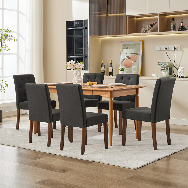 Upholstered Dining Chair, Black, Black