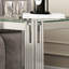 Table de bout moderne en verre trempé avec argent - Maximiser le rangement, facile à nettoyer et à entretenir