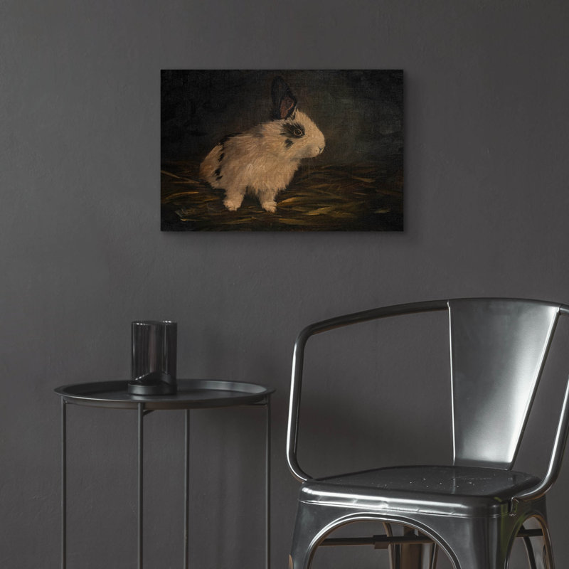  «Resting Bunny Rabbit 1» par Marian Parsons, art mural en verre acrylique, 24 po x 16 po, H 16 po x l 24 po