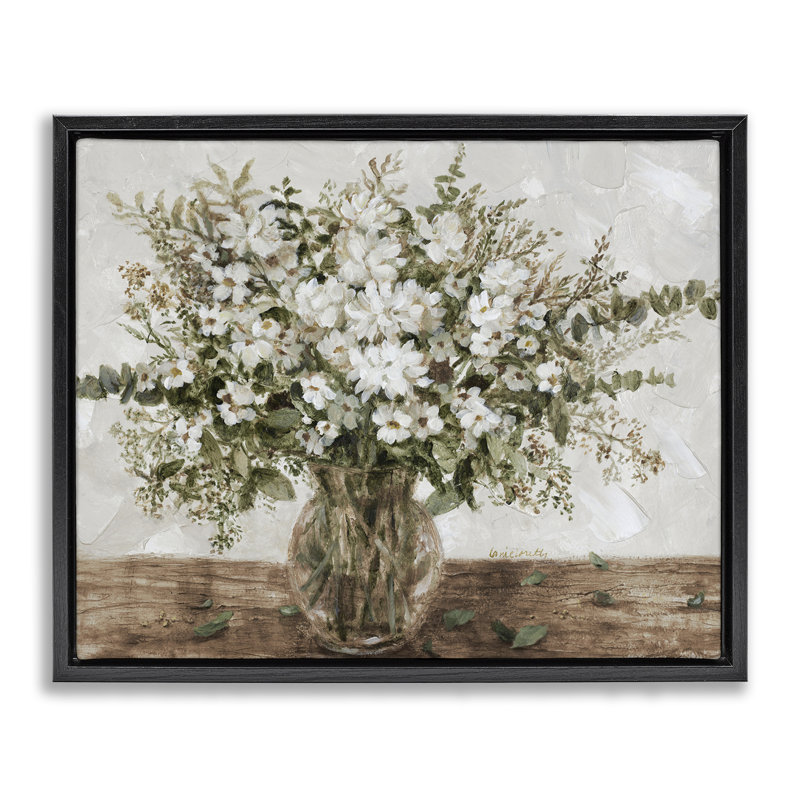 «Romance in Bloom Bouquet», art par Lanie Loreth, H 25 po x l 31 po, Cadre flottant noir de jais
