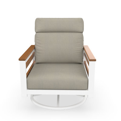 Townsend Metal Outdoor Rocking Chair With Sunbrella Cushion by Birch Lane