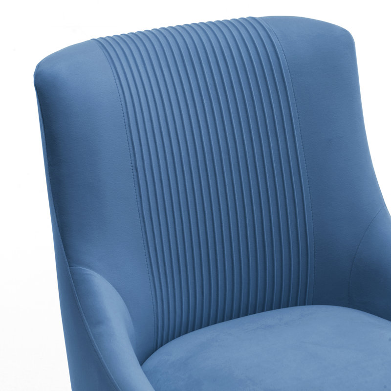 Elian Velvet Side Chair Dining Chair, Navy