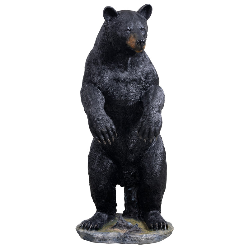 Statue d'ours noir debout
