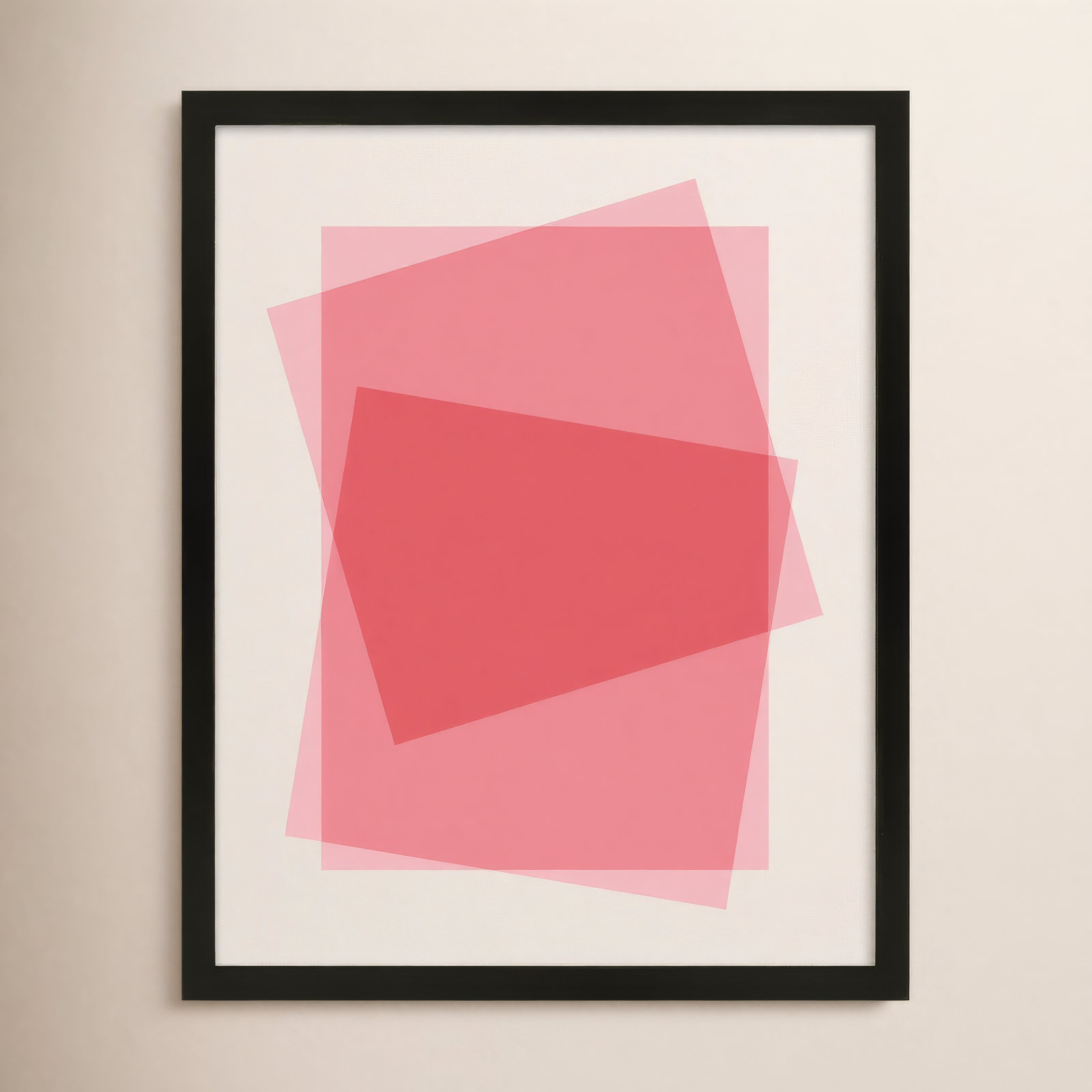 Kami "Pink" Print by Jacques Pilon, Black Framed Paper, 38" H x 30" W