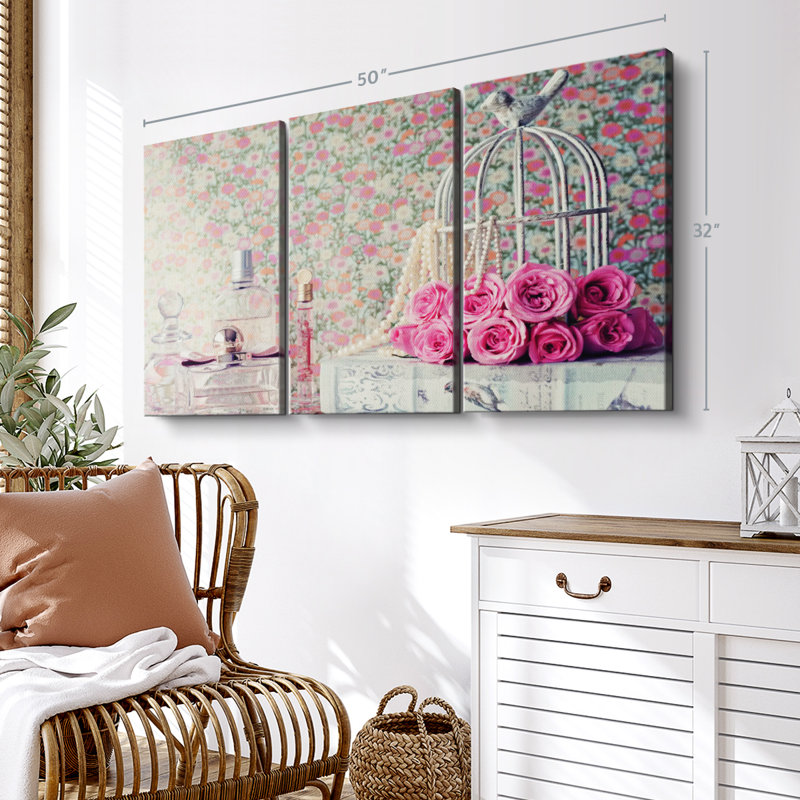 " Rose Birdcage ", 32" H x 50" W x 1.25" D