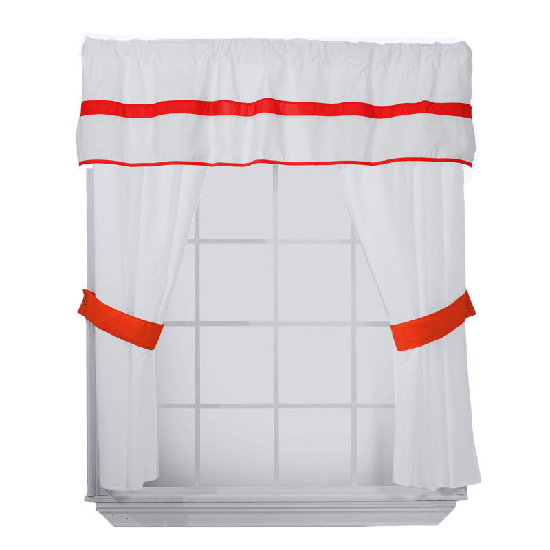 Cotton Blend Curtain/Drape, Orange