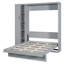 Lit escamotable gris pleine grandeur avec tablettes intégrées, garde-robe et éclairage DEL-1163284743-1163284737