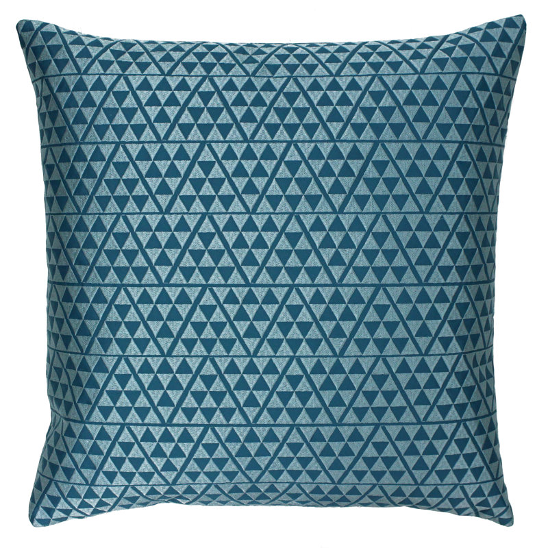 Bax Geometric Square Cushion, Skydiver/Camellia, Cushion Cover Only - No Insert