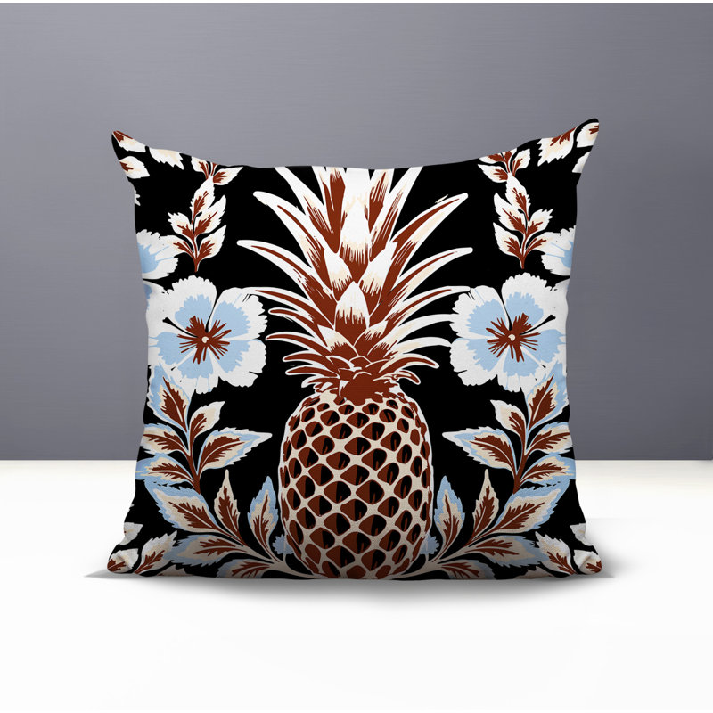 Coussin Kaimana, Noir, Carré 15 po