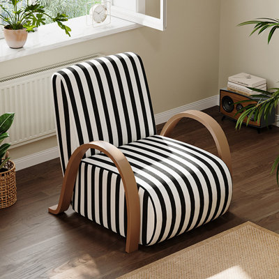 Modern striped armchair lounge chair single sofa