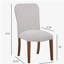 Chaise de salle à manger Sophia Sea Oat en tissu performance avec têtes cloutées - ensemble de 2
