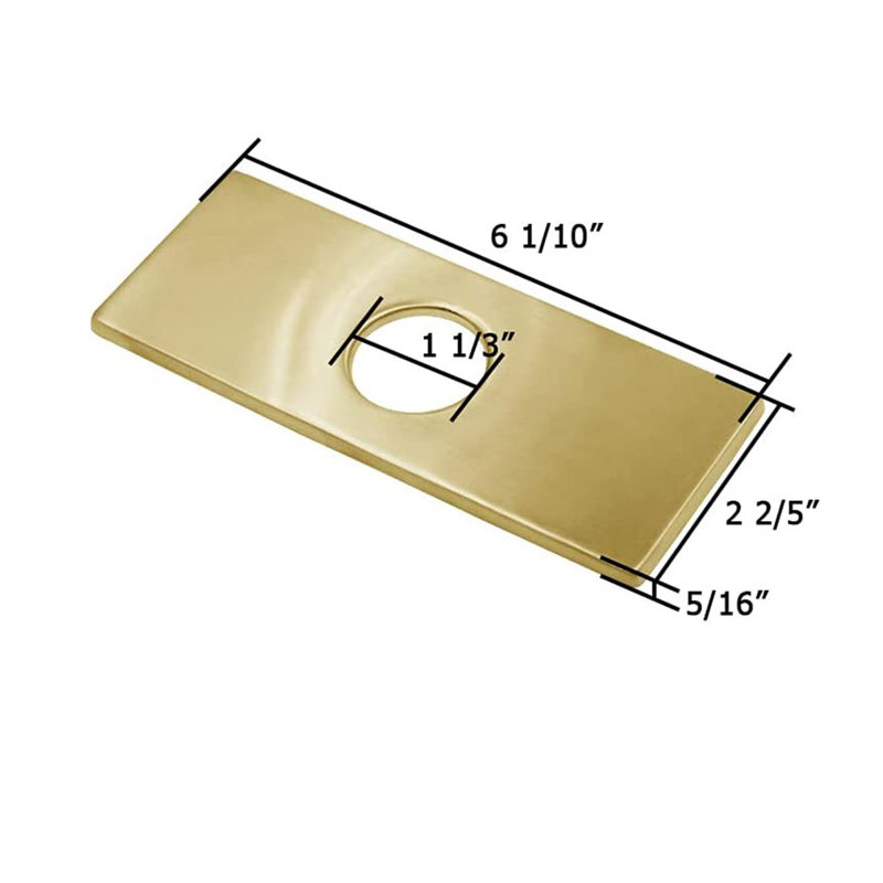 Bathroom Deck Plate, Stain Gold