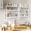 Tablette de salle de bain réglable au-dessus de la toilette avec barre de suspension - Organisateur de rangement mural en bambou robuste pour la salle de bain, la cuisine, la chambre à coucher
