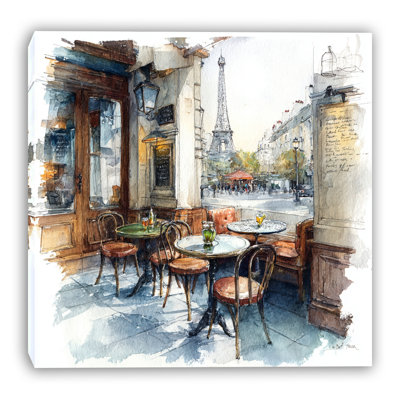 Art mural sur toile Paris Cafe Morning