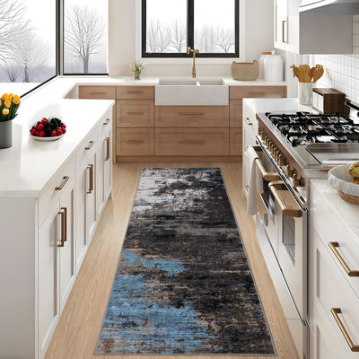 Tapis colorés et lavables abstraits pour couloir, chambre à coucher et salon