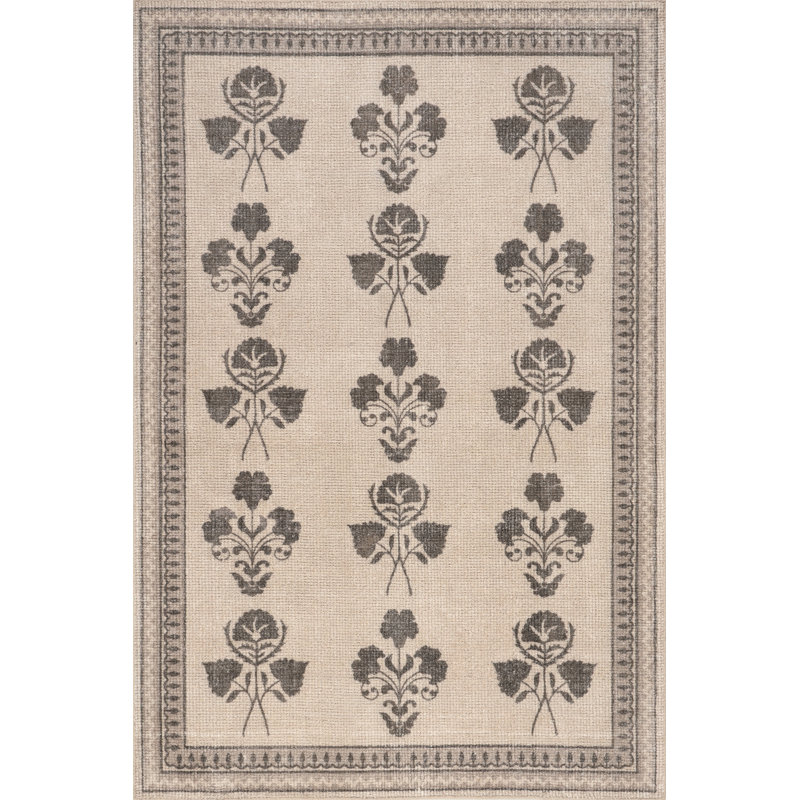 Floris Hand-Tufted Floral Wool-Blend Rug, Rectangle 9'6" x 13'6"