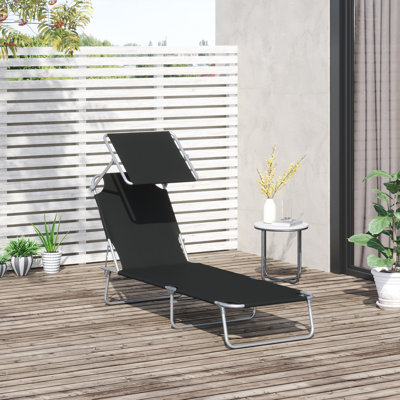 Himes Outdoor Portable Adjustable Reclining Chaise Lounge