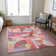 Machine Washable Indoor/Outdoor Xhevrie Paprika Rug