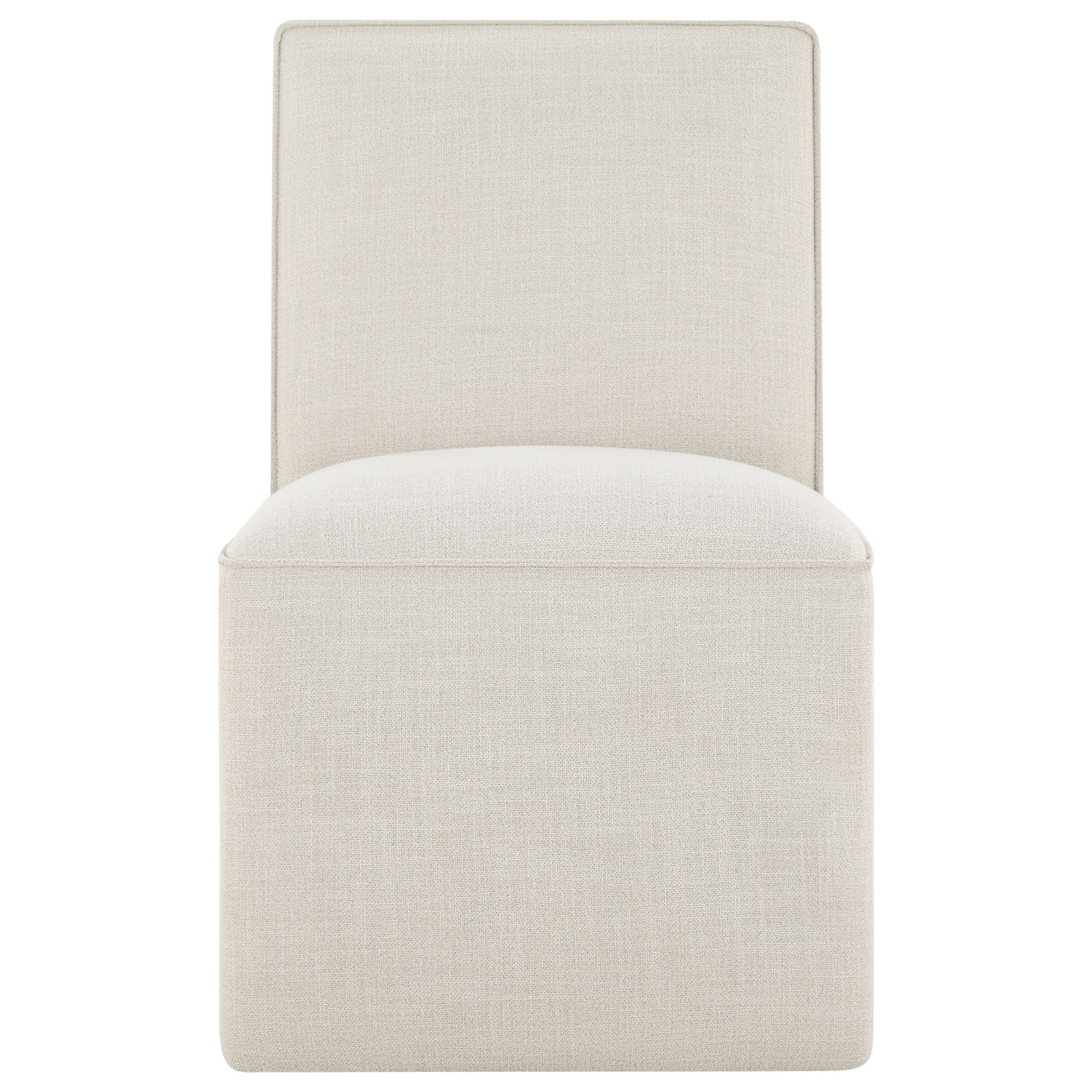 Henley Caster Wheel Dining Side Chair, Performance Linen Effie Linen