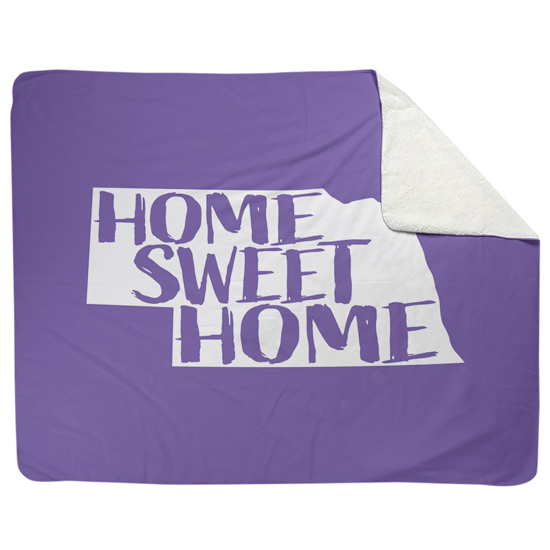 Jeté en polaires pour nebraska home, l 52,5 po x L 62,5 po, Mauve