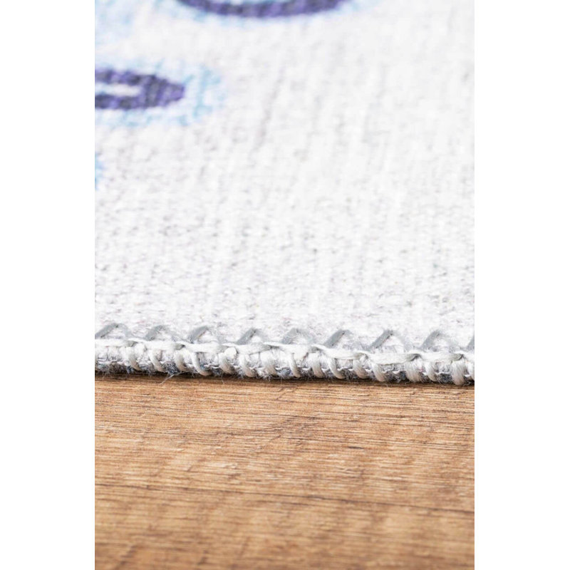 Tapis décoratif blanc Kitchen Blue, Rectangle 8 pi 3 po x 11 pi 6 po