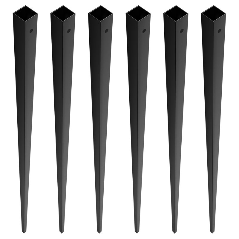 44'' Matte Black Aluminum Square Staircase Baluster Set