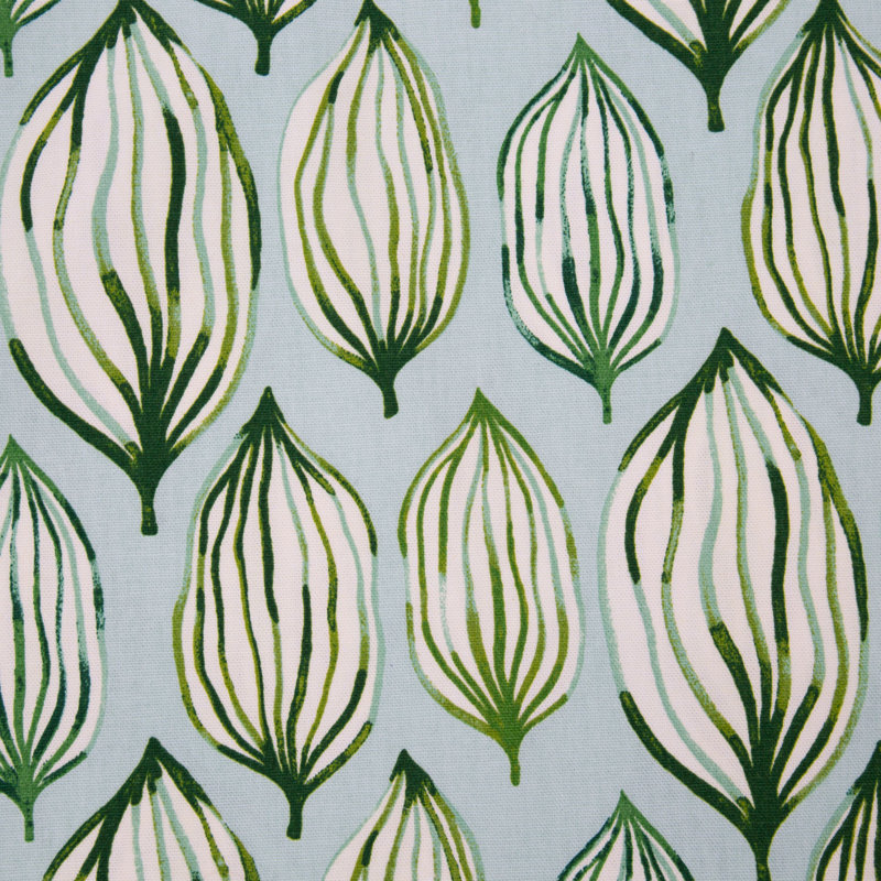 Housse et insert de coussin en coton Tropical Leaf Verte, 18 po x 18 po