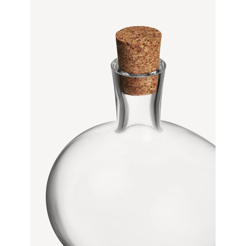 Bod Handmade Glass Table Vase, 9.06" H x 4.92" W x 4.92" D, Clear