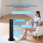 Ventilateur tour sans lame à commande vocale 60w Coocaa - Débit d'air 90 °, aussi silencieux que 10db, 3 vitesses, 3 modes, 15 heures de durabilité, conception sûre et anti-électrocution, noir