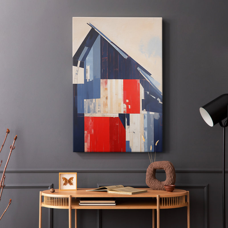 Paysages série Cxxx - Toile tendue avec châssis de qualité supérieure - Prêt à être accroché, H 18 po x l 12 po