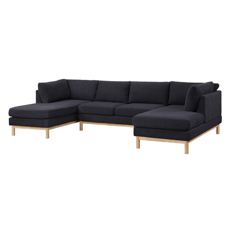 Canapé modulaire en U double de 124 po Hallie Sherpa