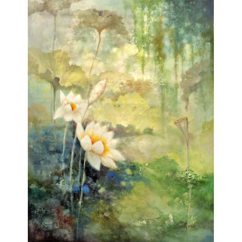 Le Beau Giclee by AFD Home 11158399 Floral Fusion Gallery Wrap, 36-Inch by 48-Inch