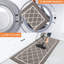 2 Pieces Non Slip Kitchen Mats for Floor,Kitchen Rugs with TPR Backing,60X89cm+60X152cm,Brown-522955927