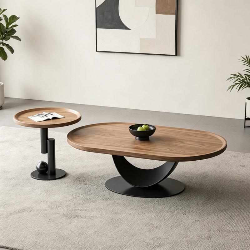 Table basse noire élégante et élégante