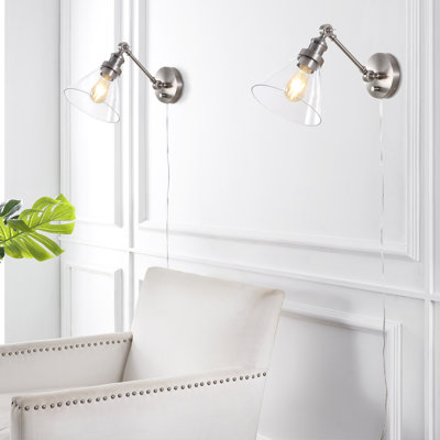 Bennie Iron Plug-in Swing Arm Sconce