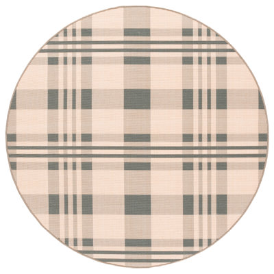Natural Fiber 157 Sisal Pile Plaid Rug
