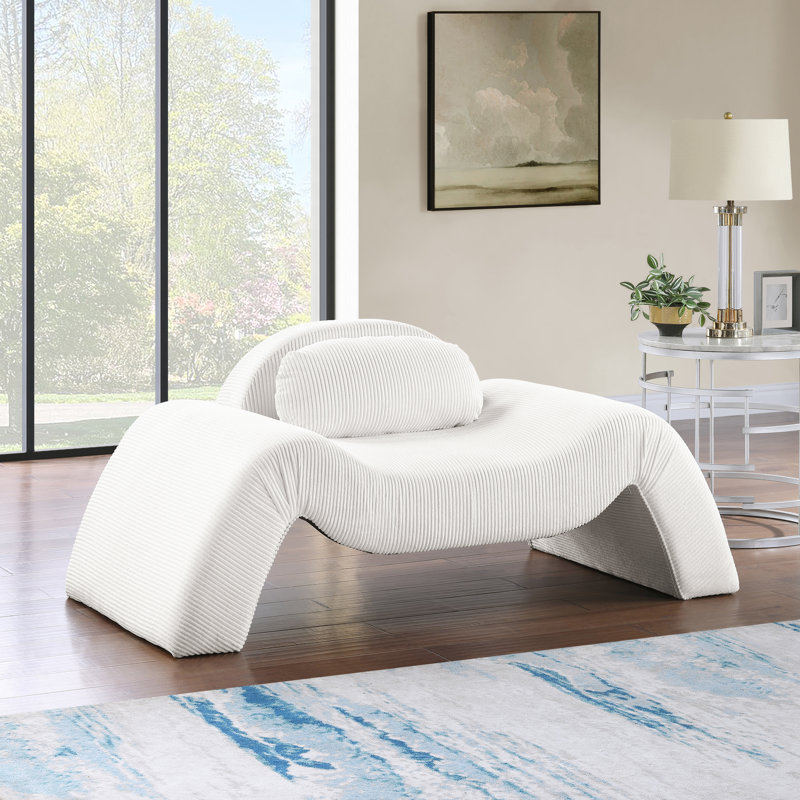 Fauteuil d'appoint Austin Amsterdam Austin, Tissu en velours côtelé crème