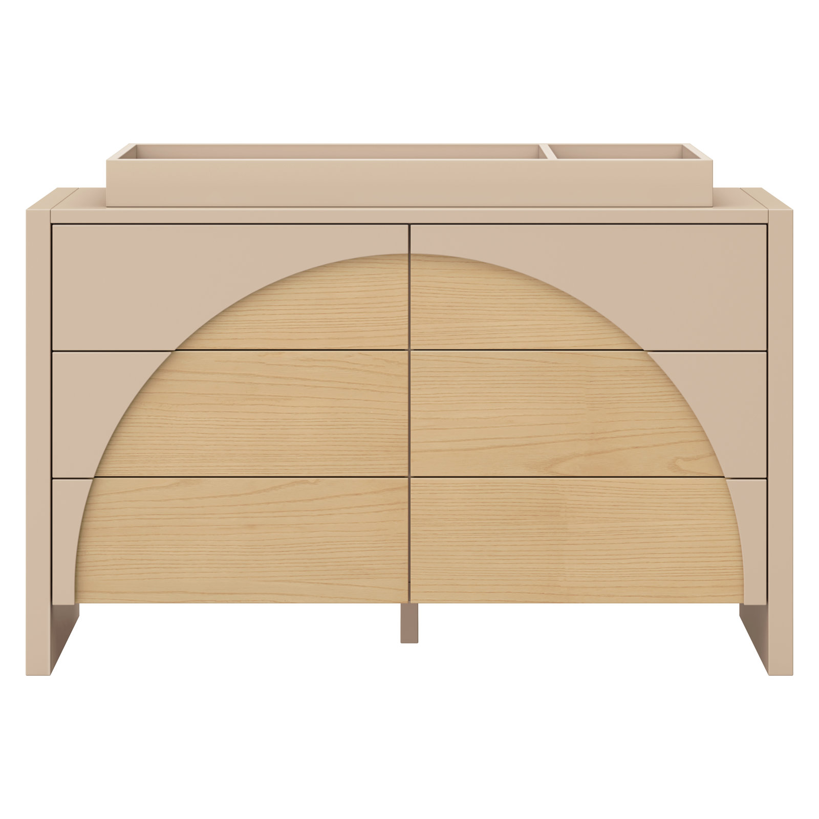 Moab 6-Drawer Dresser, Taupe/Ash