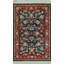 Tapis de couloir Hafeedh fabriqué à la main et teint dans la masse - noir - rouge, 2 pi 0 po x 3 pi 1 po