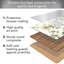 Ensemble de 4 napperons de table en bois dur de qualité supérieure avec dessus en liège et panneaux décoratifs de qualité supérieure de couleur verte CALA Home
