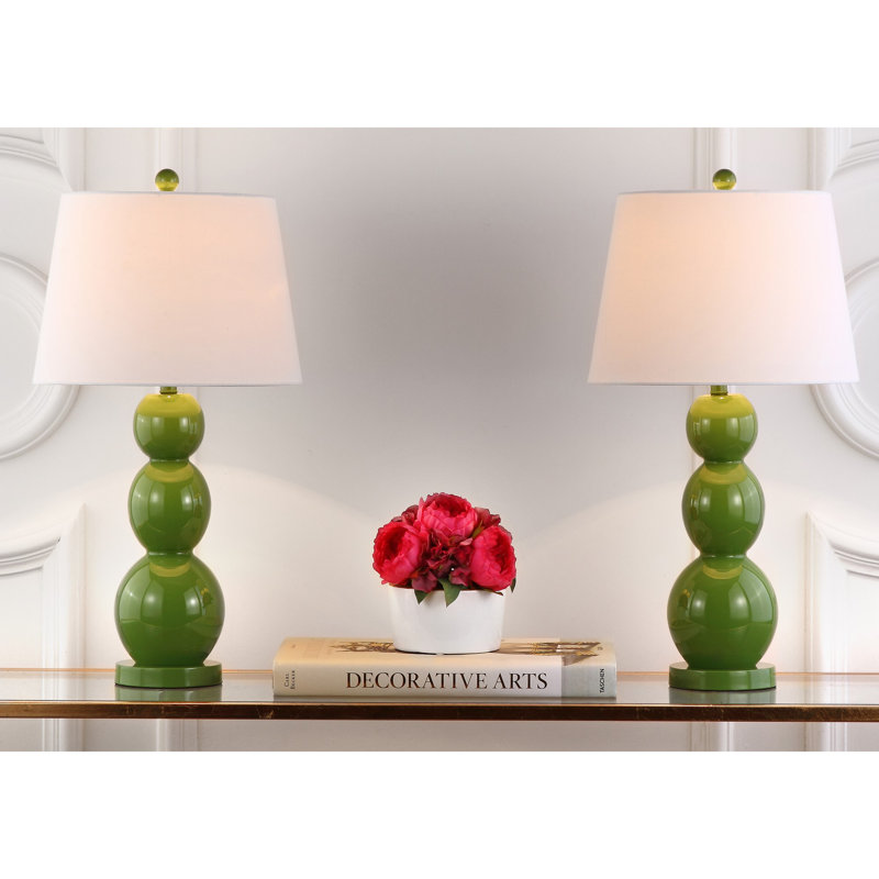 Ensemble de lampes de table 26,5 po Dearis, Vert fougère