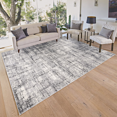 Tapis intérieur gris antidérapant Gertmenian Eden Linnea