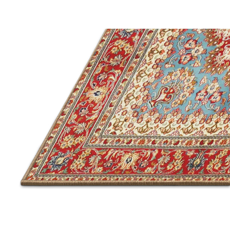 Tapis oriental rouge / bleu / beige, Rectangle 8 pi x 10 pi