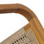 Fauteuil club d'extérieur en bois d'acacia avec dossier et coussins en osier PE